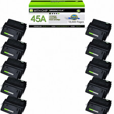 10PK Q5945A Black Toner Cartridge Compatible with HP 45A M4345xm 4345mfp 4345xm picture