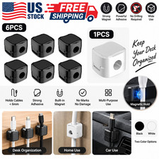 100-Pack Self Adhesive Cable Clips Cord Wire Holder Organizer for Desk Wall Home picture