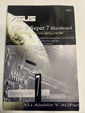 ASUS P5A-B Super 7 Mainboard USER MANUAL 1998 Vintage picture