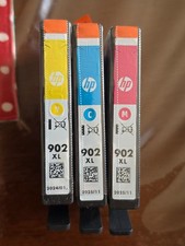 Jan/2024-Jan/2027 HP 902XL Cyan Magenta Yellow 3-Pack Genuine Ink Cartridges  picture