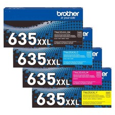 Brother TN635XXL Super HY Toner Set BK/C/M/Y Genuine HL-L8430CDW MFC-L8970CDW picture