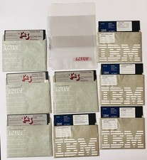 Lotus 1-2-3 IBM PC DOS 5.25 Floppy Disk Set Vintage 1983 picture