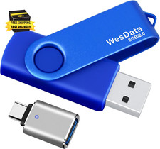 8GB USB 2.0 Flash Drive and 1 USB C Adapter, Thumb Drive USB Memory Stick Jump D picture