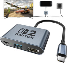 Switch 2 Dock,Portable USB C Docking Station with 4K@120Hz/Pd 100W/USB 3.0 Port, picture
