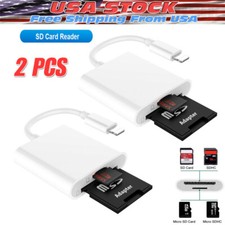 2PACK SD/TF Card Reader for IPhone iPad to SD Adapter Trail Game camera viewer picture