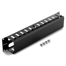 1 Pack All-Metal 2U Server Rack Cable Management 12-Slot Horizontal Carbon picture