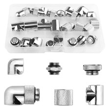 24-Piece Silver Chrome G1/4