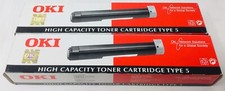 OKI 40433203 TYPE 5 GENUINE BLACK TONER FOR OKIPAGE 10/12/14 SERIES (X 2PCS) picture