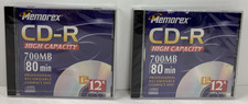 2 Memorex CD-R High Capacity 700MB 80 Min Professional Recordable Discs NIP NEW picture