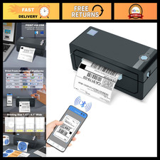 Wireless Bluetooth Thermal Shipping Label Printer - 4x6 Label Maker, Easy Setup picture