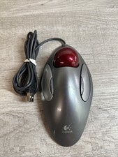 Logitech T-BC21  Trackman Trackball USB Mouse Marble Red Ball  Tested picture