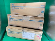 Qty.3 GENUINE KONICA MINOLTA BIZHUB C30 TONER CARTRIDGES, TN313C, TN313Y, TN313M picture