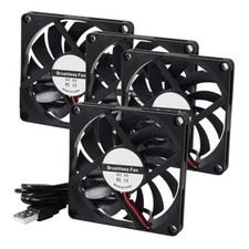 DIANN 4pcs 8010 Cooling Fan 5V 0.27A USB 80x80x10mm Brushless DC Computer CPU picture
