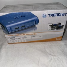 TRENDnet TK-207K 2-Port USB KVM Switch Kit VGA Keyboard Mouse w/ Cables NEW picture