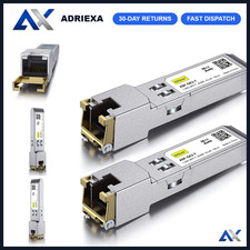 10G Copper SFP to RJ45 Mini-GBIC Transceiver, 10/100/1000 Mbps, Pack of 2 picture