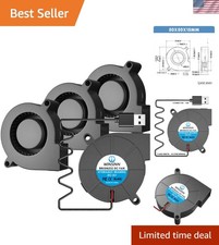 50mm 5015 Tiny Cooling USB Blower Fan 5V, 50mm Micro Mini USB 5 Volt Fans Blo... picture