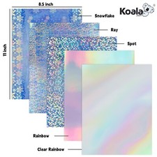 Lot Variety Patterns - Koala Holographic Vinyl Sticker Paper for Inkjet Laser picture