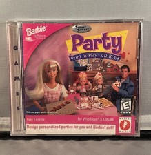 Barbie Party Print 'n Play CD-ROM (Windows 3.1/95/98, 1997) New SEALED picture