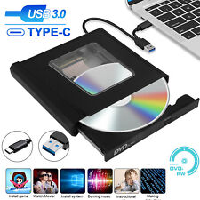External CD DVD RW Drive Burner Reader Writer Player USB 3.0 Black for Laptop PC picture