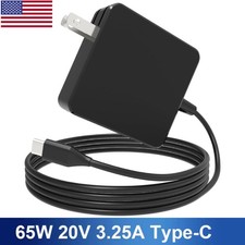 65 watt 65w USB-C w Type-C Laptop Charger For Lenovo Acer Samsung Chromebook picture