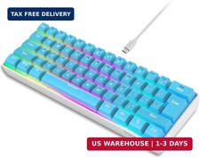 Snpurdiri 60% Wired Gaming Keyboard, 61 Keys RGB (Blue) picture