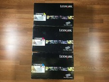 Lot of 3 OEM Lexmark C792A4 CMY Return Program Toners C792 X792 Same Day Ship picture