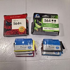 Lot 8 Genuine HP 564xl Cartridges Black & 564 Tri-Color Ink Expired 2015-2022 picture