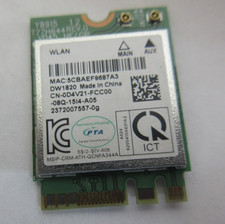 DELL DW1820 WLAN WiFi Wireless 802.11ac Network Module card QCNFA344A D4V21. picture
