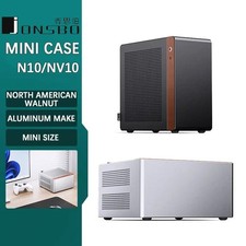 Jonsbo NV10 N10 Mini ITX Case Aluminum Walnut Accent 1U FLEX Power Desktop PC picture