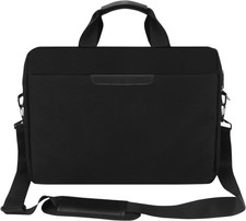 Premium Black Laptop Briefcase with Cross-Body Shoulder Fits Dell, HP, ASUS, Mac picture