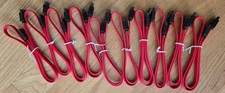 10 Pack SATA Cables 20 inch Latching Connectors Red Foxconn E92245-001 picture
