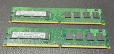 2x Samsung 512MB DDR2 PC2-5300U 667MHz RAM M378T6553EZS-CE6 1GB Kit picture