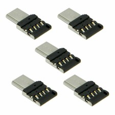 5pcs Ultra Mini Type-C USB-C to USB 2.0 OTG Adapter for Cell Phone Tablet & USB picture