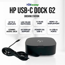 HP USB-C Universal Dock G2 DisplayLink 4K Docking Station 5YH40AV#ABA NO ADAPTER picture