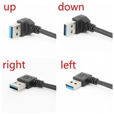 USB 3.0 Right / Left /Up/Down Angle 90 Degree Extension Cable Male To Female Ada picture