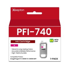 PFI-740M Ink Tank (with New Chip) Replacement for Canon PFI-740 PFI740 Magent... picture