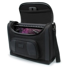 USA GEAR Small Messenger Bag for Surface Pro 8, 7, 6, Surface Pro X (Black) picture