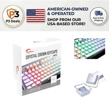 Dual-Layer Crystal Crown Keycaps - ANSI 104 Layout for Mechanical Keyboards picture