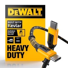 DeWalt Black/Yellow Reinforced USB-C Cable For USB PD Devices 6 ft. L picture