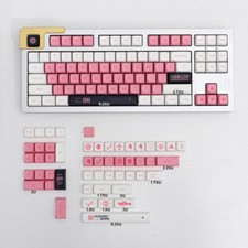 GMK Copy EVA-08 Pink White Keycap XDA Profile PBT 138pcs/set picture