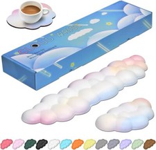 JIKIOU Upgrade Leather Cloud Keyboard Wrist Rest, 16.9x4.3x0.82 in, Rainbow  picture