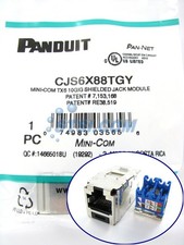 Panduit CJS6X88TGY 10Gig Cat6a Shielded Mini-Com Jack ~STSI picture
