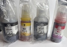 Compatible HP 31 Yellow Magenta & 2 HP 32XL Black Ink Lot picture