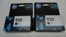 Pair of Original HP 920 Ink Cartridges Black CD971AN - Sealed/Expired picture