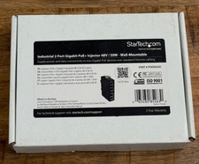 StarTech POEINJ2GI 2 Dual Port Gigabit POE+ Injector 48V 30W Wall Mountable New picture
