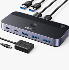 UGREEN USB 3.0 Sharing Switch 2-In 4-Out CM662 w/ USB-C Power Port picture