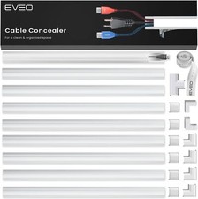 Cord Covers for Wires on Wall - 153in Cable Management Medium, White  picture