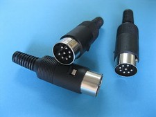 100 pcs Standard DIN Plug 8 Pin Male Connector with Plastic Handle New picture
