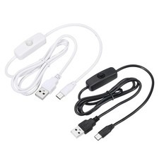 2pcs USB Male to USB Type C Male Power Cable 100cm with 501 Switch picture