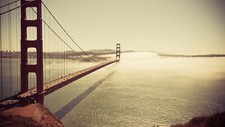 Landscape bridge san francisco golden gate usa sea water Custom Gaming Mat Desk picture